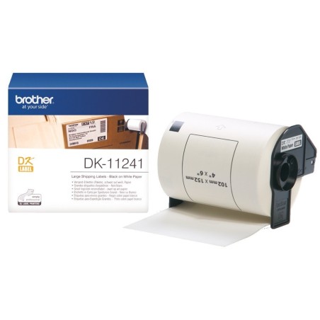 DK11241 Rouleau d'étiquettes d'expédition DK-11241 Brother original – Noir sur blanc, 102 x 152 mm pour QL1050...