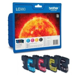 RAINBOW Pack 4 couleurs ( Noir, Cyan, Magenta, Jaune ) pour Brother DCP 145c / MFC 250c....., Toner Express : achat en ligne de 