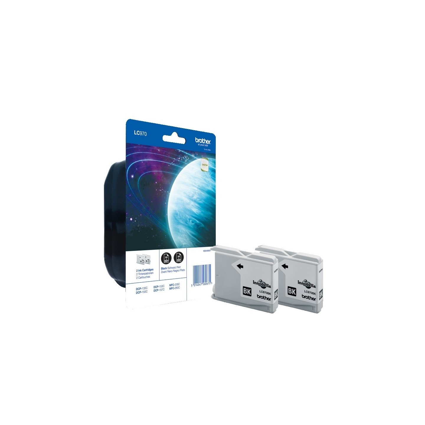 2 * Cartouche noire Brother pour DCP-135C / DCP150C / MFC235 / MFC260, Toner Express : achat en ligne de 2 * Cartouche noire Bro