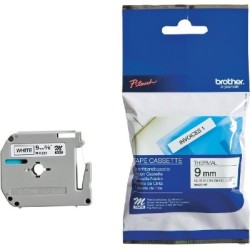 Ruban d'étiquettes  9 mm Largeur x 8 m Longueur noir sur blanc pour Brother PT55 / PT75...., Toner Express : achat en ligne de R