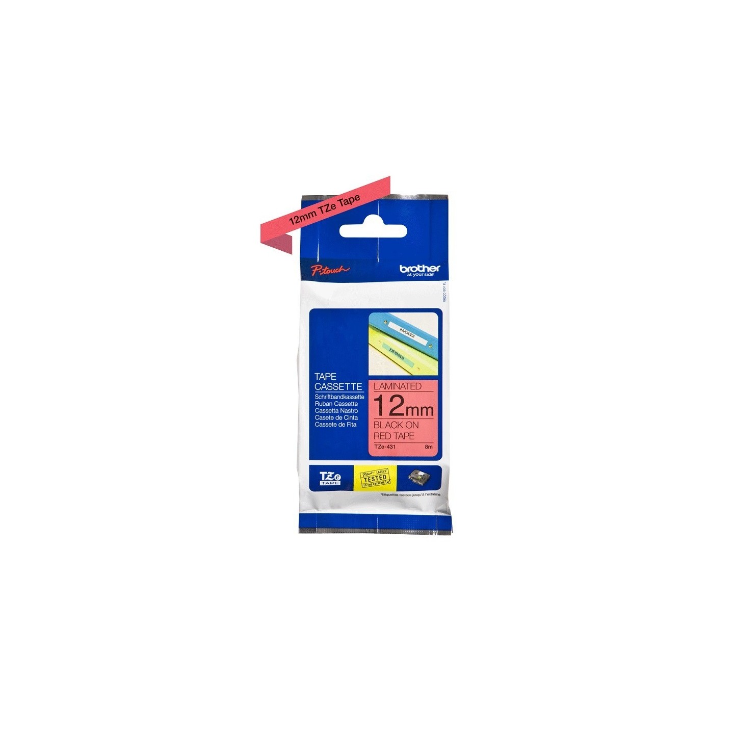 Ruban Matriciel Noir/rouge  Brother  (TZ-431) 12mm, Toner Express : achat en ligne de Ruban Matriciel Noir/rouge  Brother  (TZ-4