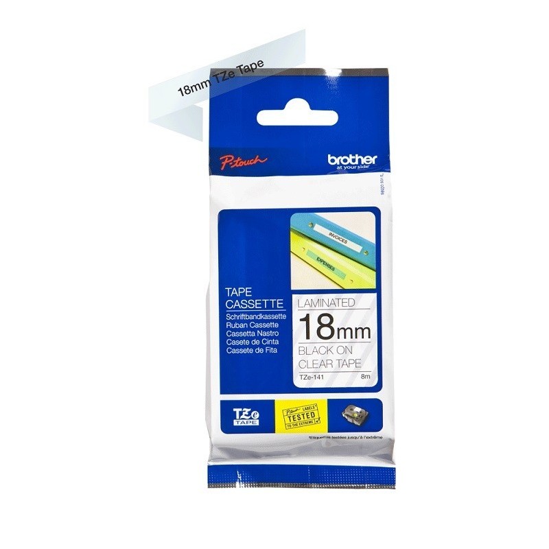 Ruban Matriciel Noir/transparent Brother 18mm (TZ-141), Toner Express : achat en ligne de Ruban Matriciel Noir/transparent Broth