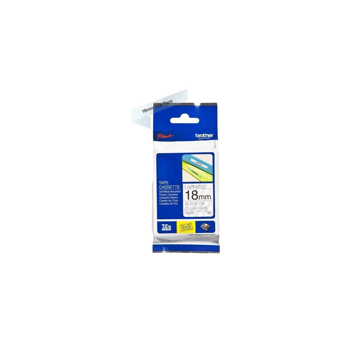 Ruban Matriciel Noir/transparent Brother 18mm (TZ-141), Toner Express : achat en ligne de Ruban Matriciel Noir/transparent Broth