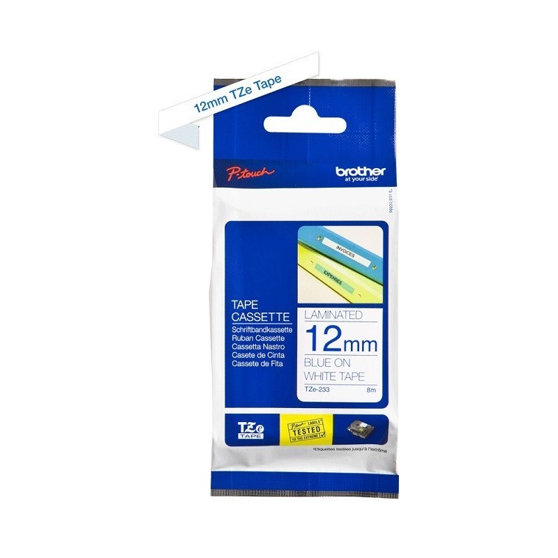 Ruban Matriciel bleu/blanc Brother  (TZ-233) 12mm, Toner Express : achat en ligne de Ruban Matriciel bleu/blanc Brother  (TZ-233