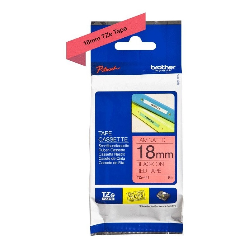 Ruban Matriciel Rouge et Noir BROTHER (TZ-441) 18mm, Toner Express : achat en ligne de Ruban Matriciel Rouge et Noir BROTHER (TZ