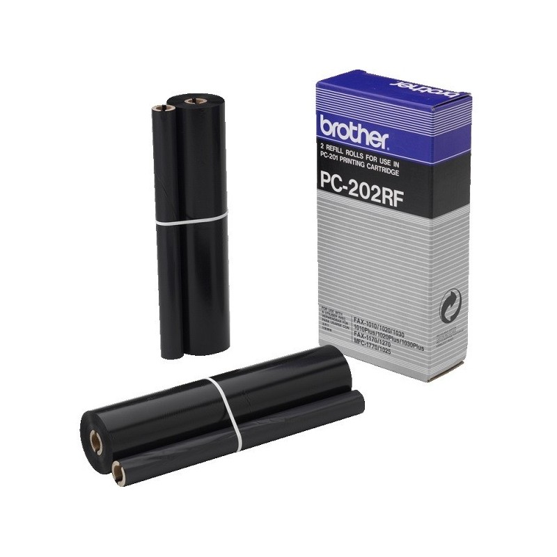 Ruban Thermique Noir Brother PC 202RF (x 2), Toner Express : achat en ligne de Ruban Thermique Noir Brother PC 202RF (x 2) pour 