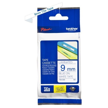 Ruban Matriciel bleu Brother  (TZ-223) 9mm, Toner Express : achat en ligne de Ruban Matriciel bleu Brother  (TZ-223) 9mm pour im