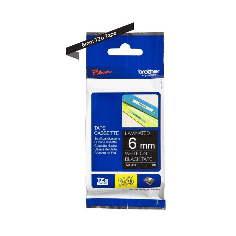 Ruban Matriciel blanc/Noir Brother  (TZ-315) 6mm, Toner Express : achat en ligne de Ruban Matriciel blanc/Noir Brother  (TZ-315)