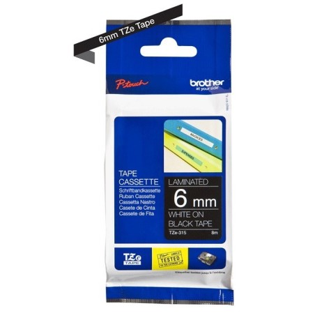 Ruban Matriciel blanc/Noir Brother  (TZ-315) 6mm, Toner Express : achat en ligne de Ruban Matriciel blanc/Noir Brother  (TZ-315)