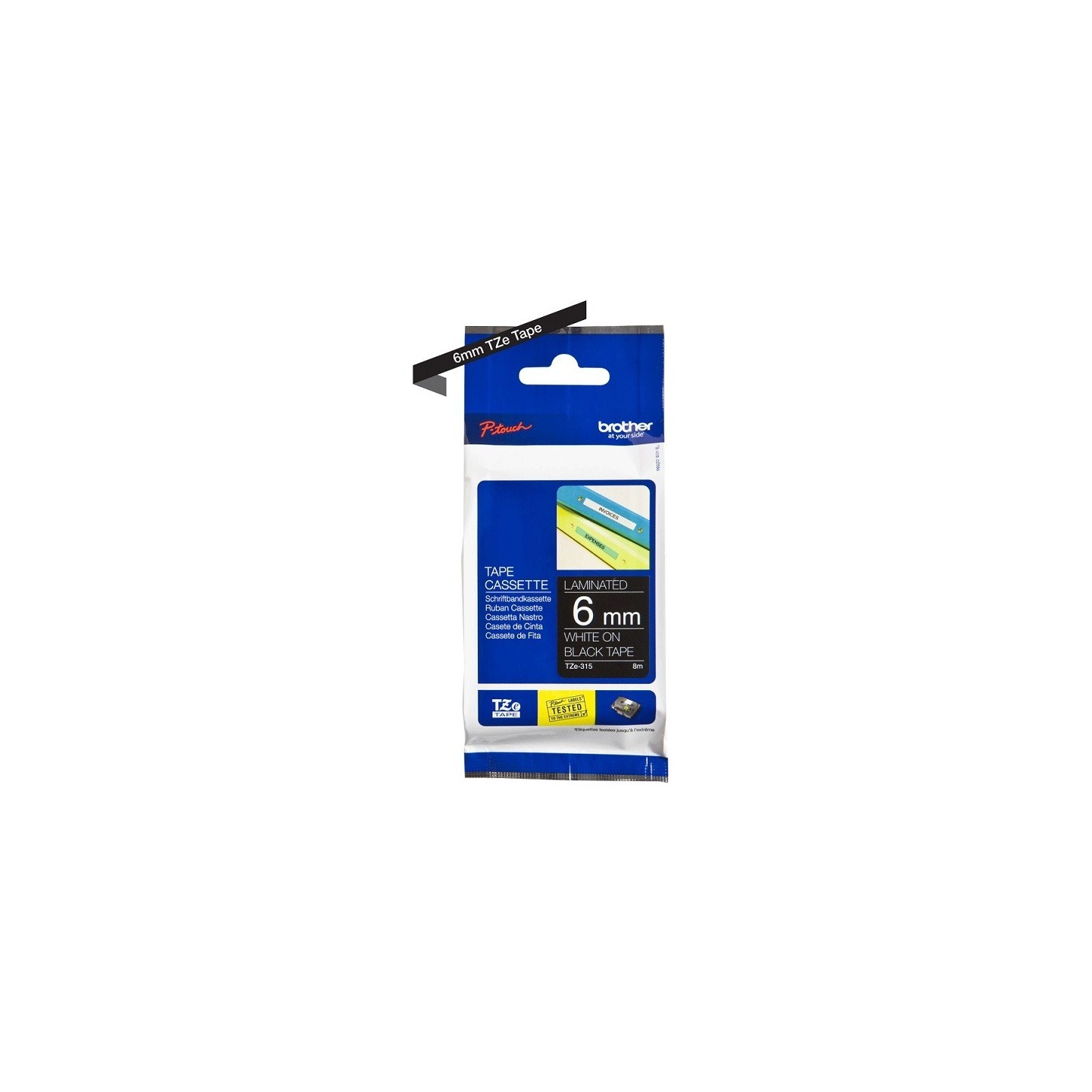 Ruban Matriciel blanc/Noir Brother  (TZ-315) 6mm, Toner Express : achat en ligne de Ruban Matriciel blanc/Noir Brother  (TZ-315)