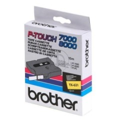 Cassette ruban Brother 12 mm noir / jaune, Toner Express : achat en ligne de Cassette ruban Brother 12 mm noir / jaune pour impr
