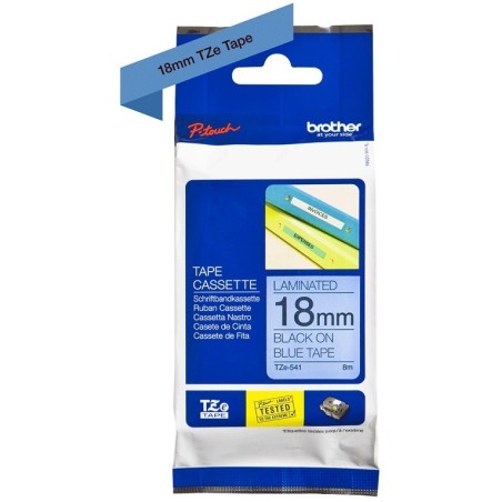 Ruban Matriciel noir/bleu BROTHER (TZ-541) 18mm, Toner Express : achat en ligne de Ruban Matriciel noir/bleu BROTHER (TZ-541) 18