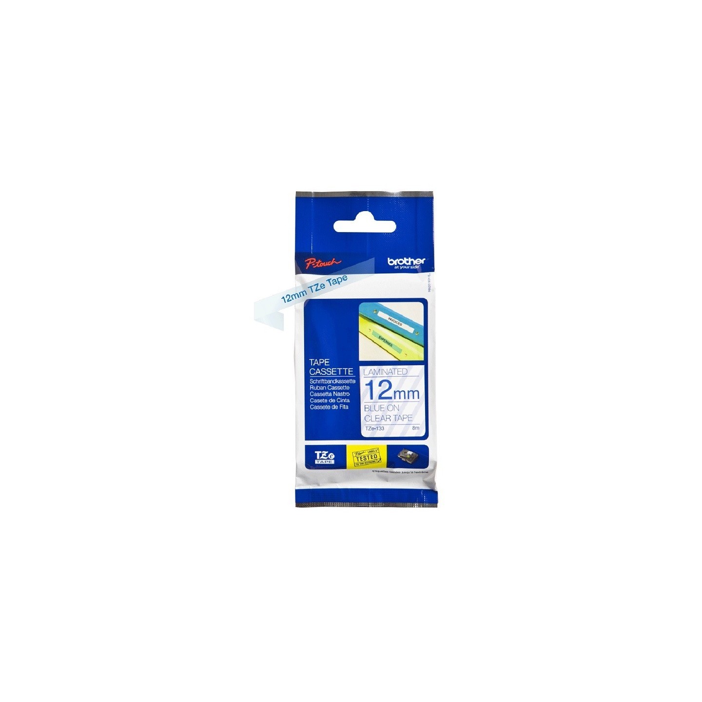 Ruban Matriciel clear/blue Brother  (TZ-133)  12mm, Toner Express : achat en ligne de Ruban Matriciel clear/blue Brother  (TZ-13