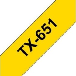 Cassette ruban Brother 24mm Noir / Jaune, Toner Express : achat en ligne de Cassette ruban Brother 24mm Noir / Jaune pour imprim