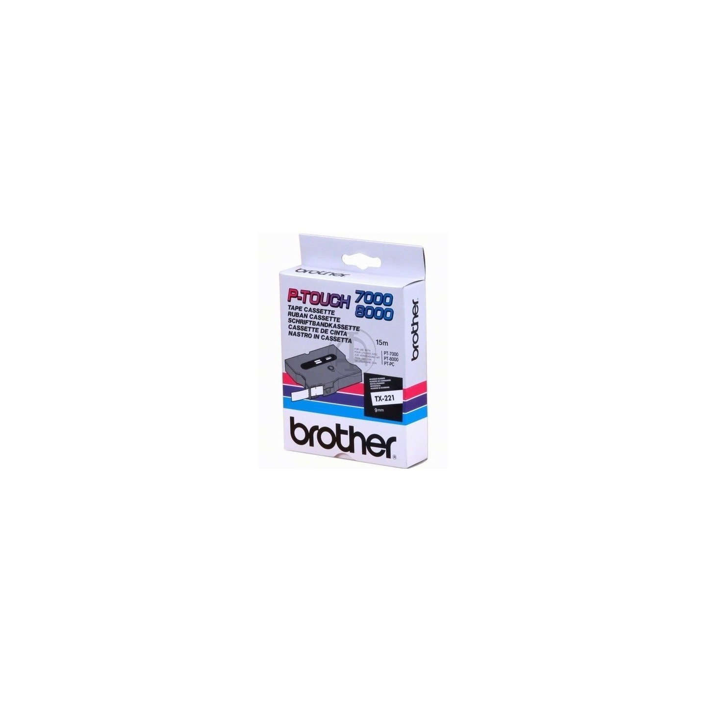 Cassette rubans Brother 9 mm Noir/Blanc, Toner Express : achat en ligne de Cassette rubans Brother 9 mm Noir/Blanc pour impriman