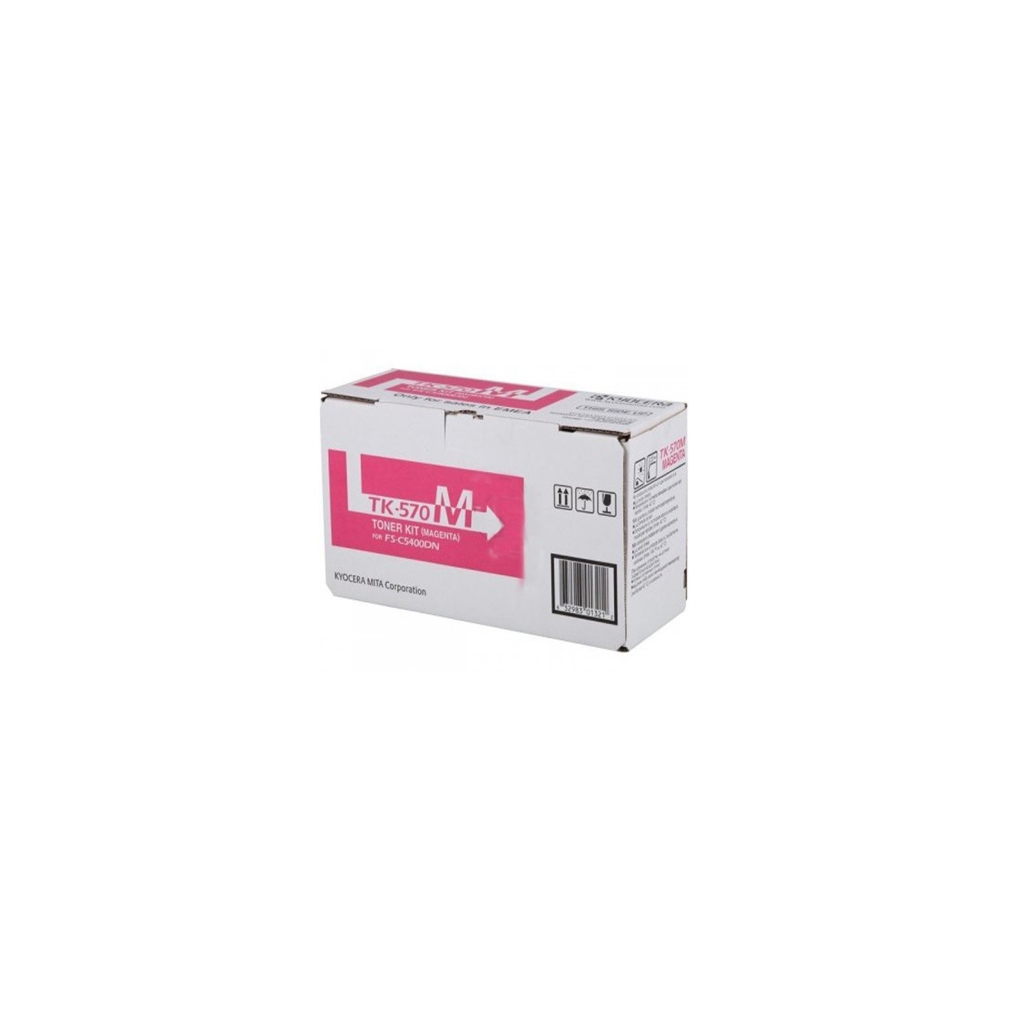 Toner magenta Kyocera Mita pour FS-C5400DN/ ECOSYS P7035CDN (TK570M), Toner Express : achat en ligne de Toner magenta Kyocera Mi