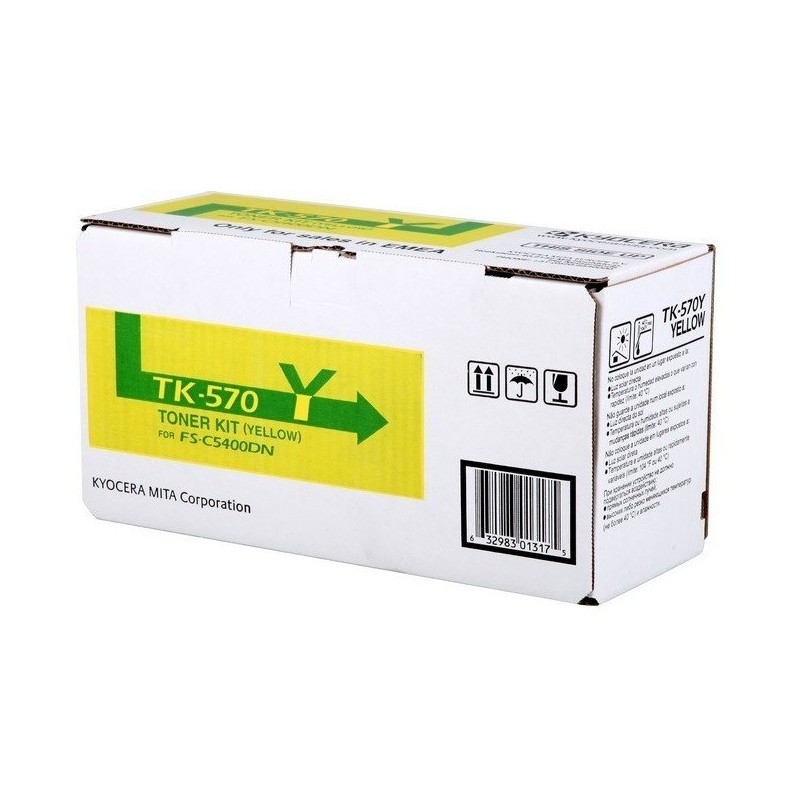Toner jaune Kyocera Mita pour FS-C5400DN/ ECOSYS P7035CDN (TK570Y), Toner Express : achat en ligne de Toner jaune Kyocera Mita p