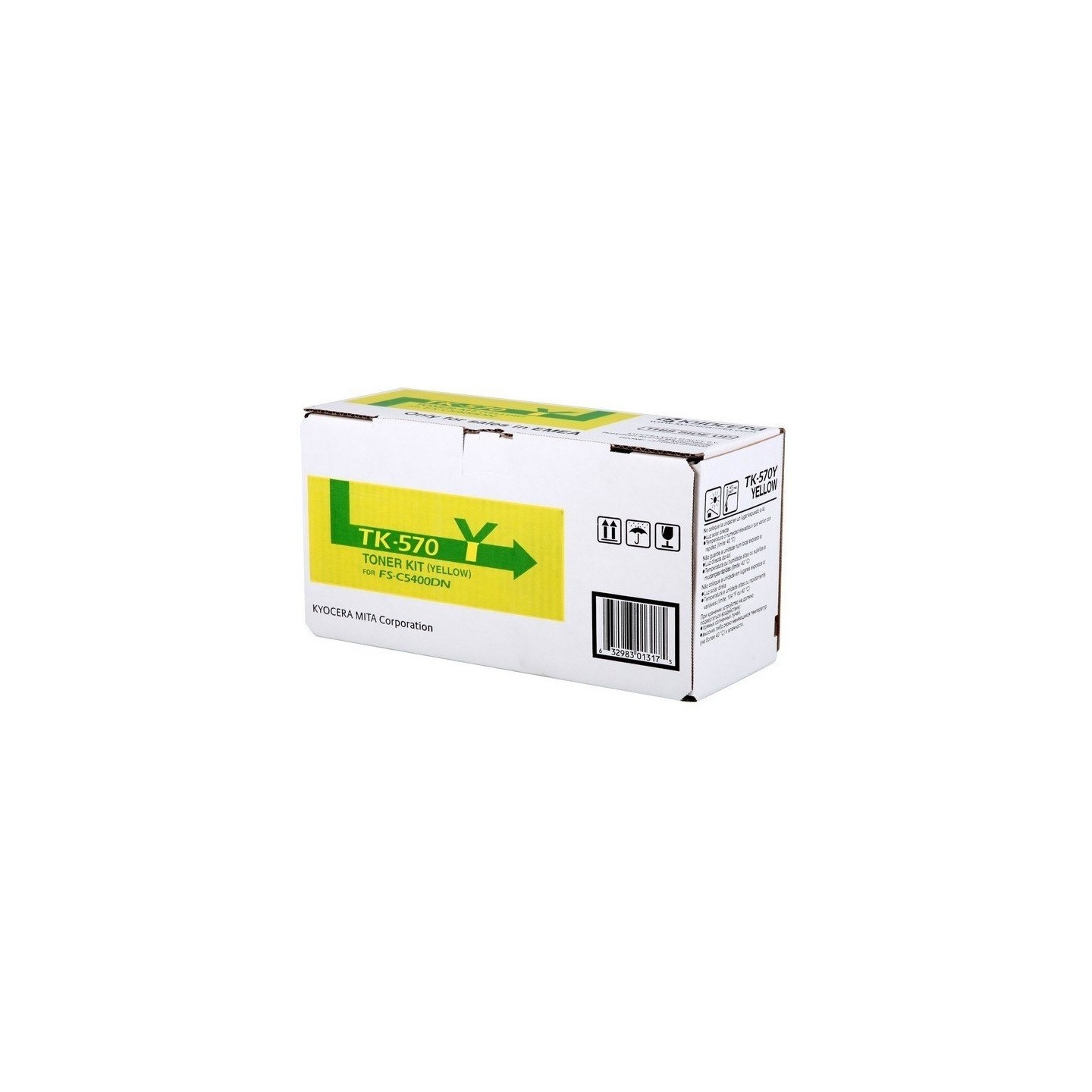 Toner jaune Kyocera Mita pour FS-C5400DN/ ECOSYS P7035CDN (TK570Y), Toner Express : achat en ligne de Toner jaune Kyocera Mita p