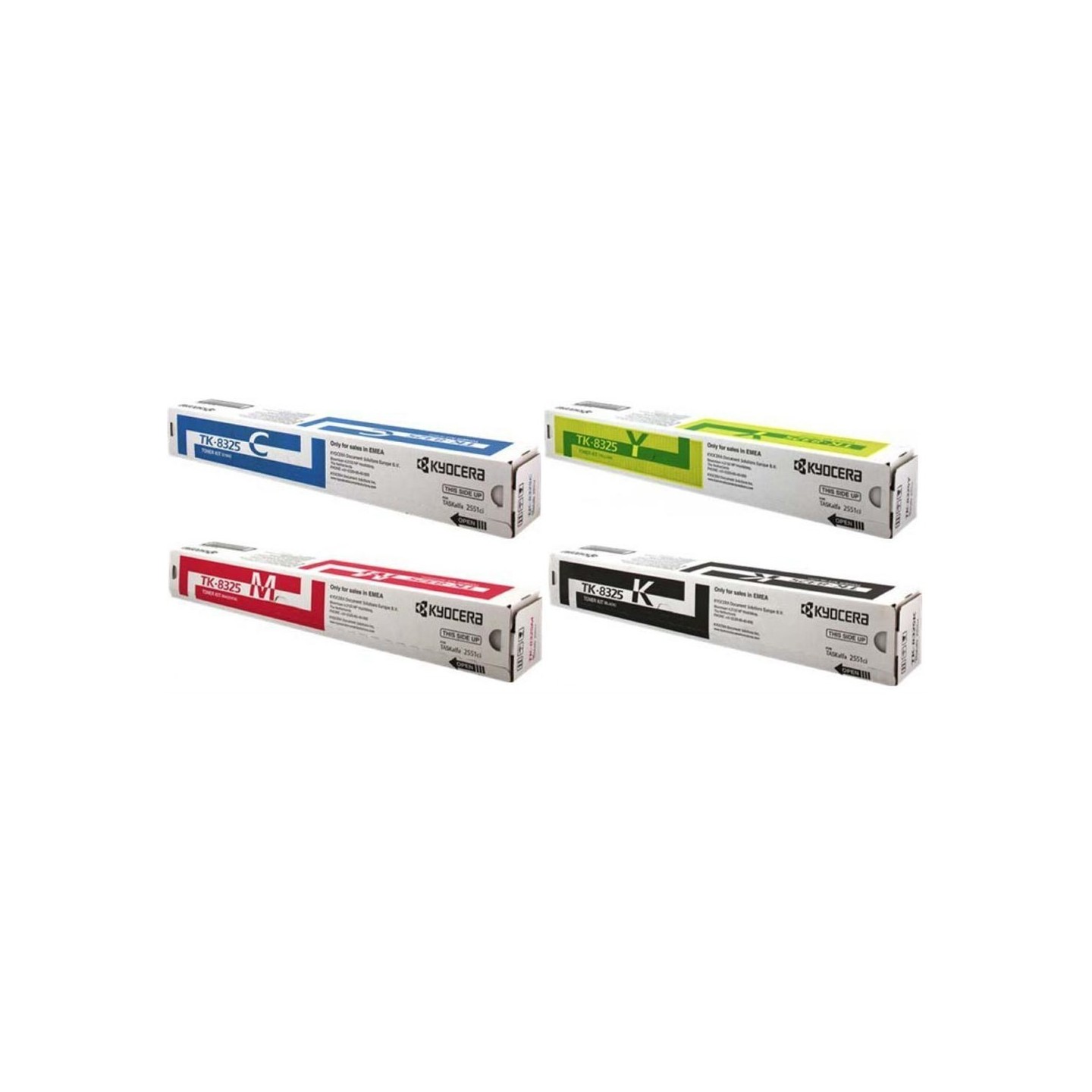 Pack 4 Toners Kyocera Mita pour TaskAlfa 2551c (TK-8325) (C, M, J, N)