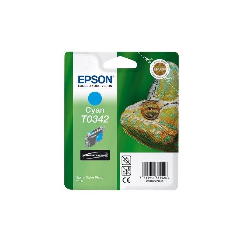 Cartouche Encre Cyan EPSON (T0342), Toner Express : achat en ligne de Cartouche Encre Cyan EPSON (T0342) pour imprimante
