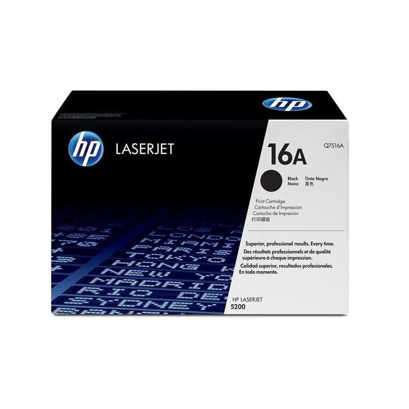 Toner noir HP pour laserjet 5200 / 5200DN / 5200DTN (16A), Toner Express : achat en ligne de Toner noir HP pour laserjet 5200 / 