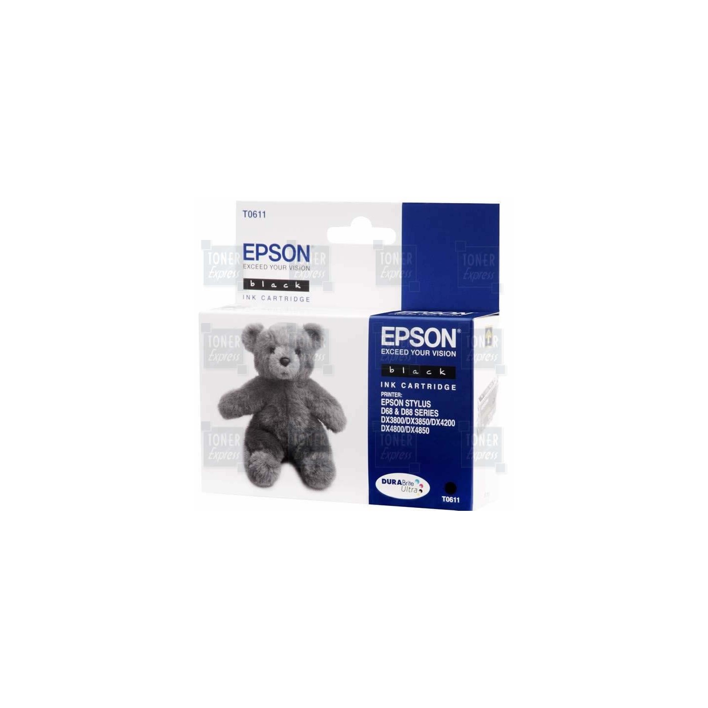 Cartouche d'encre Epson T0611 Noire, Toner Express : achat en ligne de Cartouche d'encre Epson T0611 Noire pour imprimante