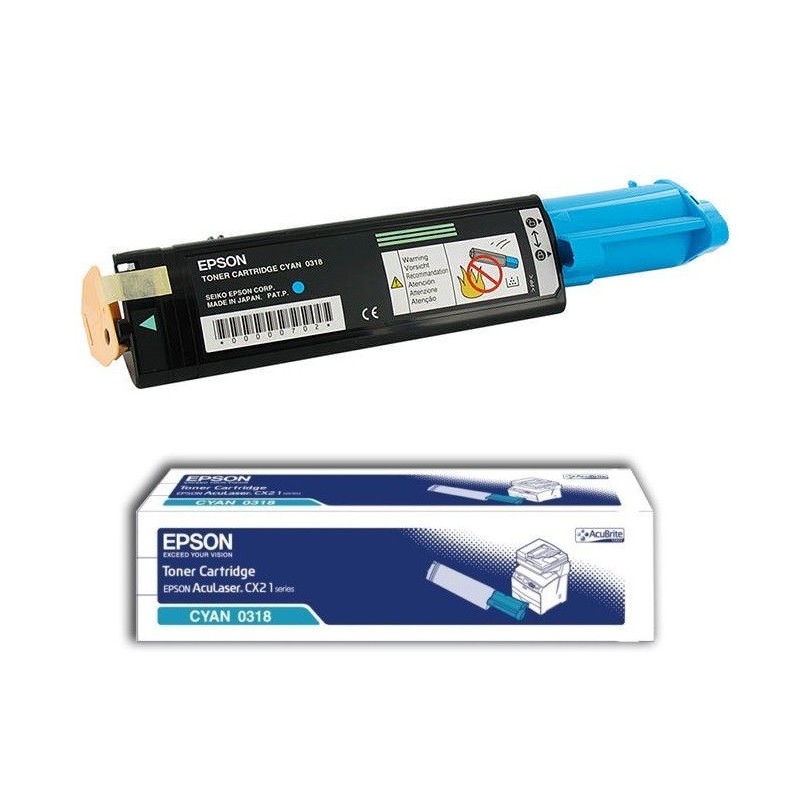 Toner cyan Epson pour Aculaser CX21N / CX21NF, Toner Express : achat en ligne de Toner cyan Epson pour Aculaser CX21N / CX21NF p