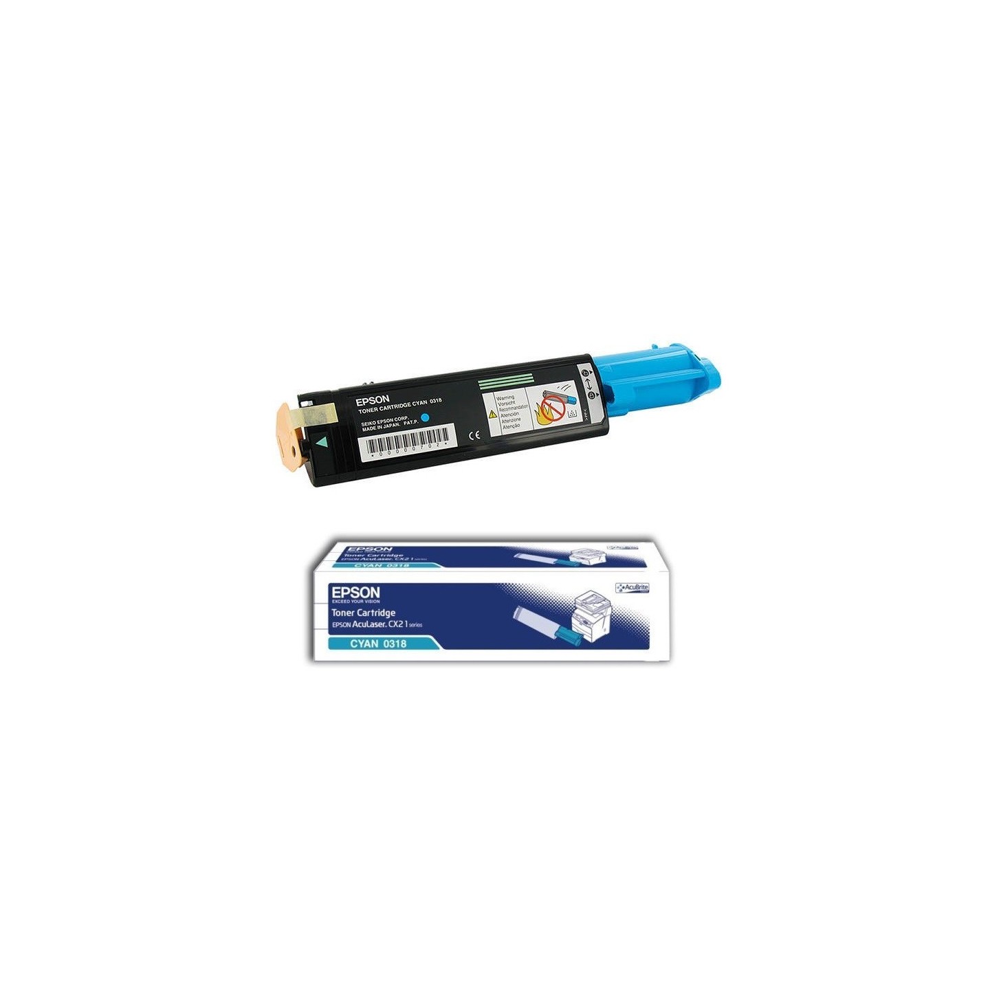 Toner cyan Epson pour Aculaser CX21N / CX21NF, Toner Express : achat en ligne de Toner cyan Epson pour Aculaser CX21N / CX21NF p