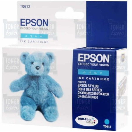 Cartouche d'encre Espon T0612 Cyan, Toner Express : achat en ligne de Cartouche d'encre Espon T0612 Cyan pour imprimante