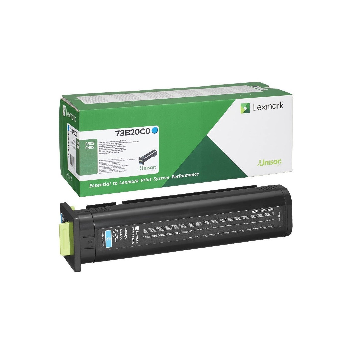 Cartouche de toner Return Program Cyan LEXMARK pour CS827de, CX827de