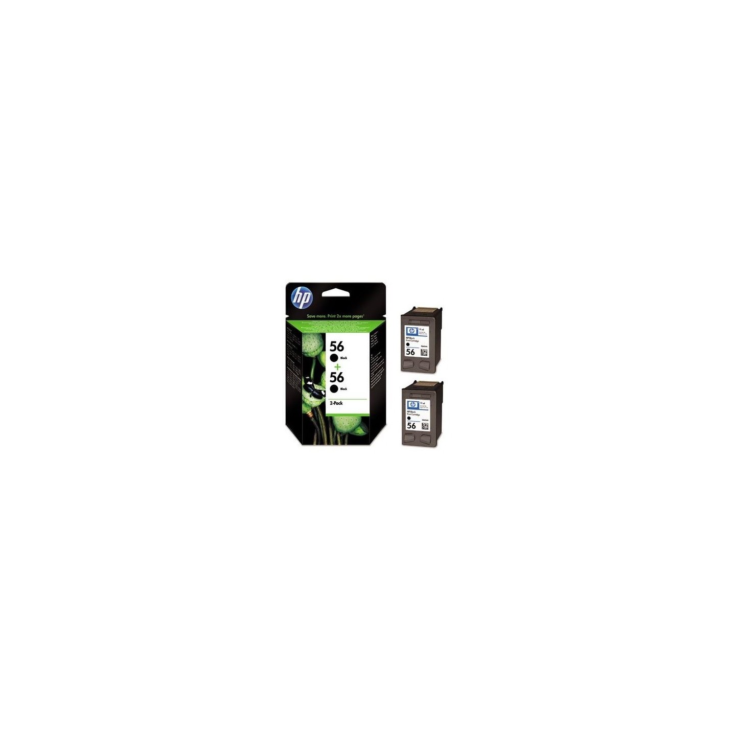 Pack de 2 cartouches Noires HP pour Deskjet 450 ... (N°56), Toner Express : achat en ligne de Pack de 2 cartouches Noires HP pou