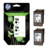 Pack de 2 cartouches Noires HP pour Deskjet 450 ... (N°56), Toner Express : achat en ligne de Pack de 2 cartouches Noires HP pou