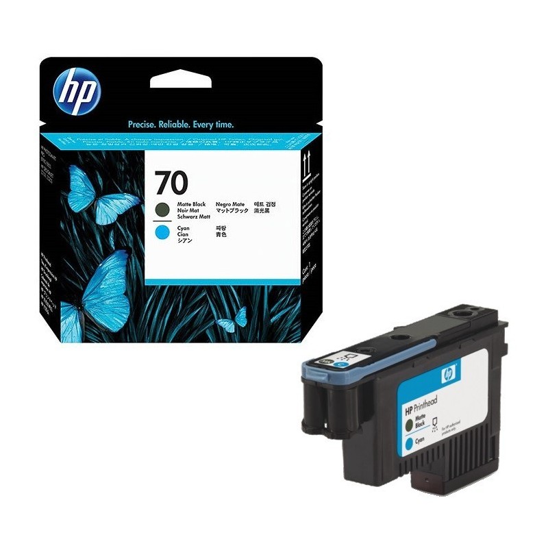 Tête d'impression noir mat et jaune Vivera HP pour HP Z2100 ... (N°70), Toner Express : achat en ligne de Tête d'impressio