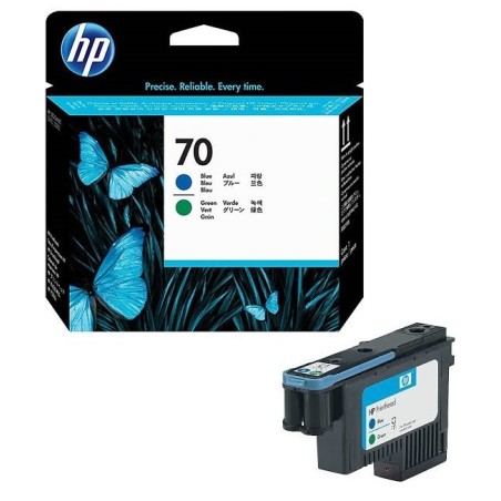Tête d'impression bleu / vert Vivera HP pour HP Z2100 / Z3100 ... (N°70), Toner Express : achat en ligne de Tête d'impression bl