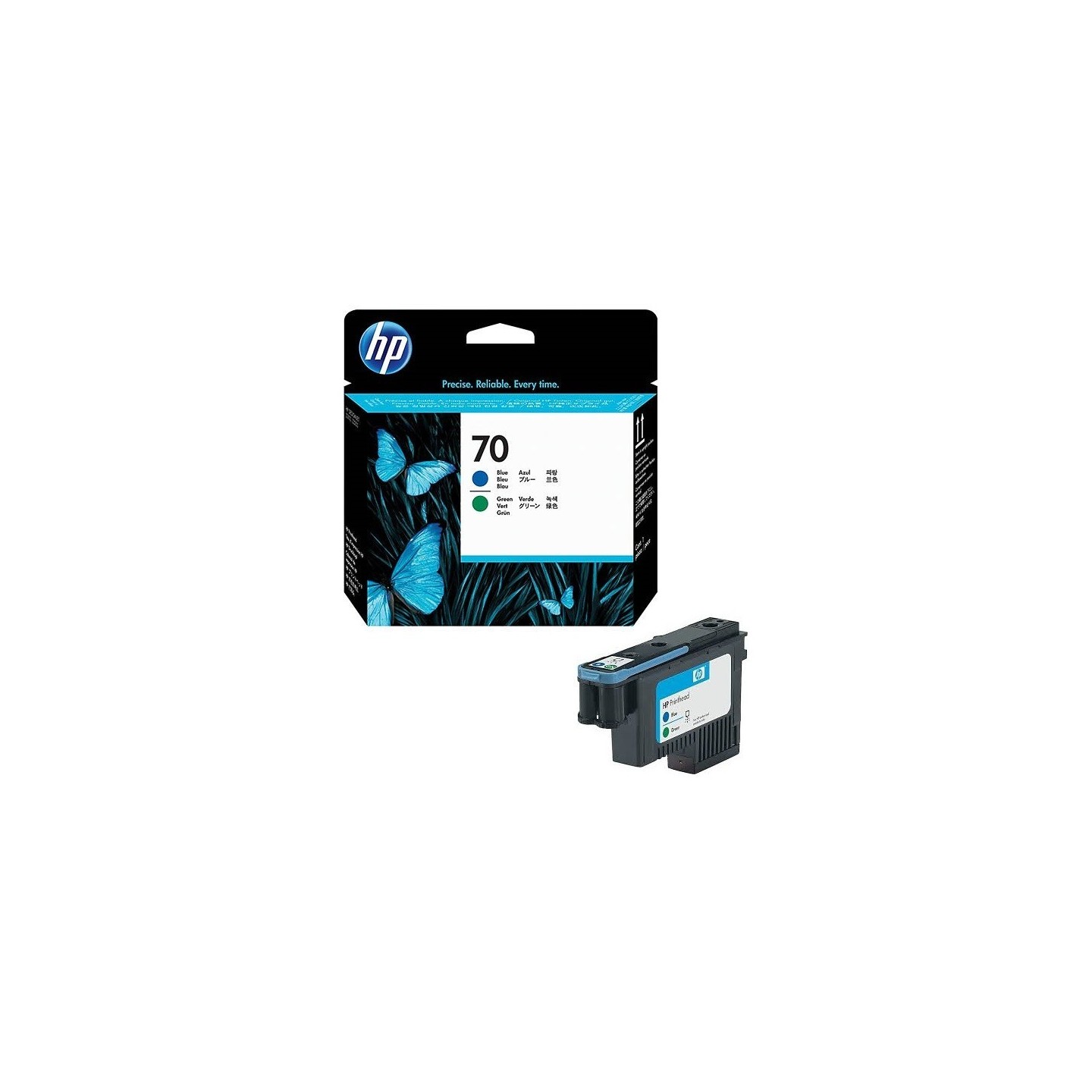 Tête d'impression bleu / vert Vivera HP pour HP Z2100 / Z3100 ... (N°70), Toner Express : achat en ligne de Tête d'impression bl