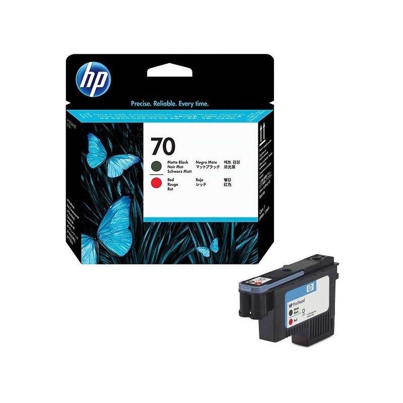Tête d'impression noir mat / rouge Vivera HP pour HP Z2100 / Z3100 ... (N°70), Toner Express : achat en ligne de Tête d'impressi