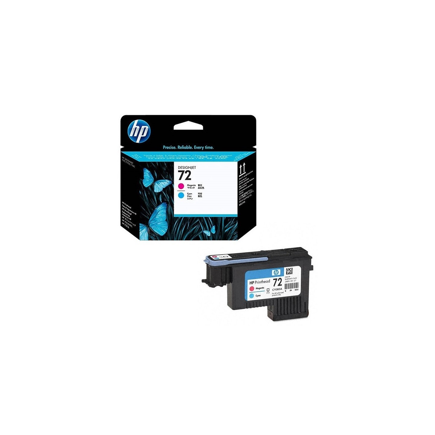 Tête d'impression magenta / cyan HP Vivera pour HP T610 / T1100 ... (N°72), Toner Express : achat en ligne de Tête d'impression 