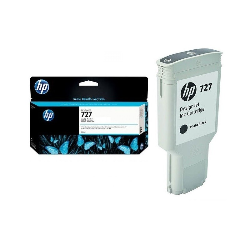 Cartouche noir photo Haute capacité HP pour Designjet T1500 / T2500 / T920 (N°727)
