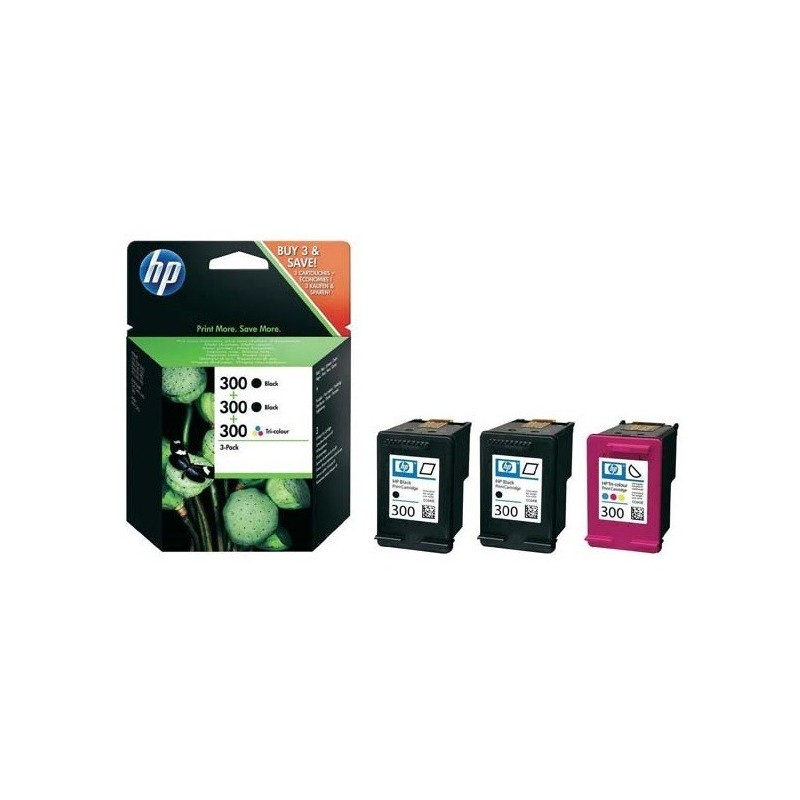 Pack de 2 Cartouches : 1 noire + 1 couleur, HP N°300 pour deskjet D2560 (N°300)