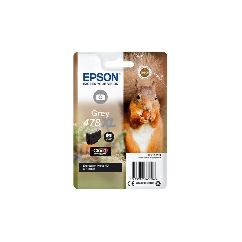 Cartouche Gris XL Epson pour Expression Premium XP 15 000 HD ... - (n°478XL - Ecureuil) 