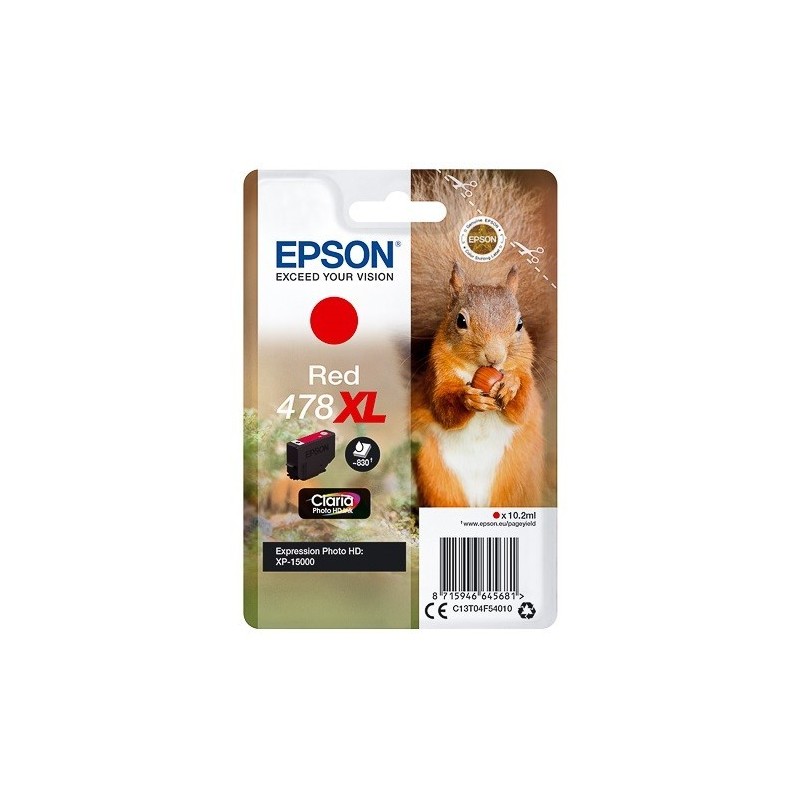 Cartouche Rouge XL Epson pour Expression Premium XP 15 000 HD ... - (n°478XL - Ecureuil) 