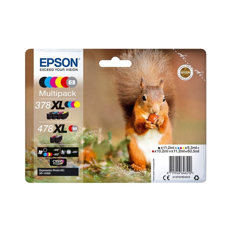Cartouche Rouge XL Epson pour Expression Premium XP 15 000 HD ... - (n°478XL - Ecureuil) 