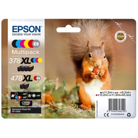 Cartouche Rouge XL Epson pour Expression Premium XP 15 000 HD ... - (n°478XL - Ecureuil) 