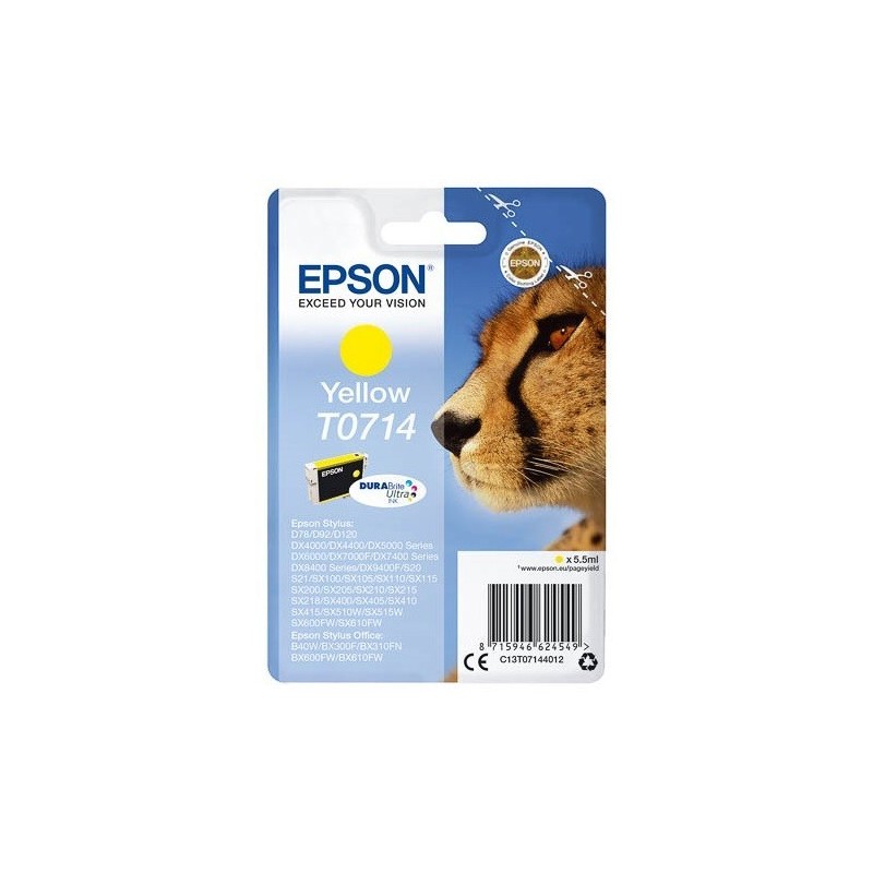 Cartouche d'encre jaune Epson pour Stylus DX6050 / 4000 / 5000, Toner Express : achat en ligne de Cartouche d'encre jaune Epson 