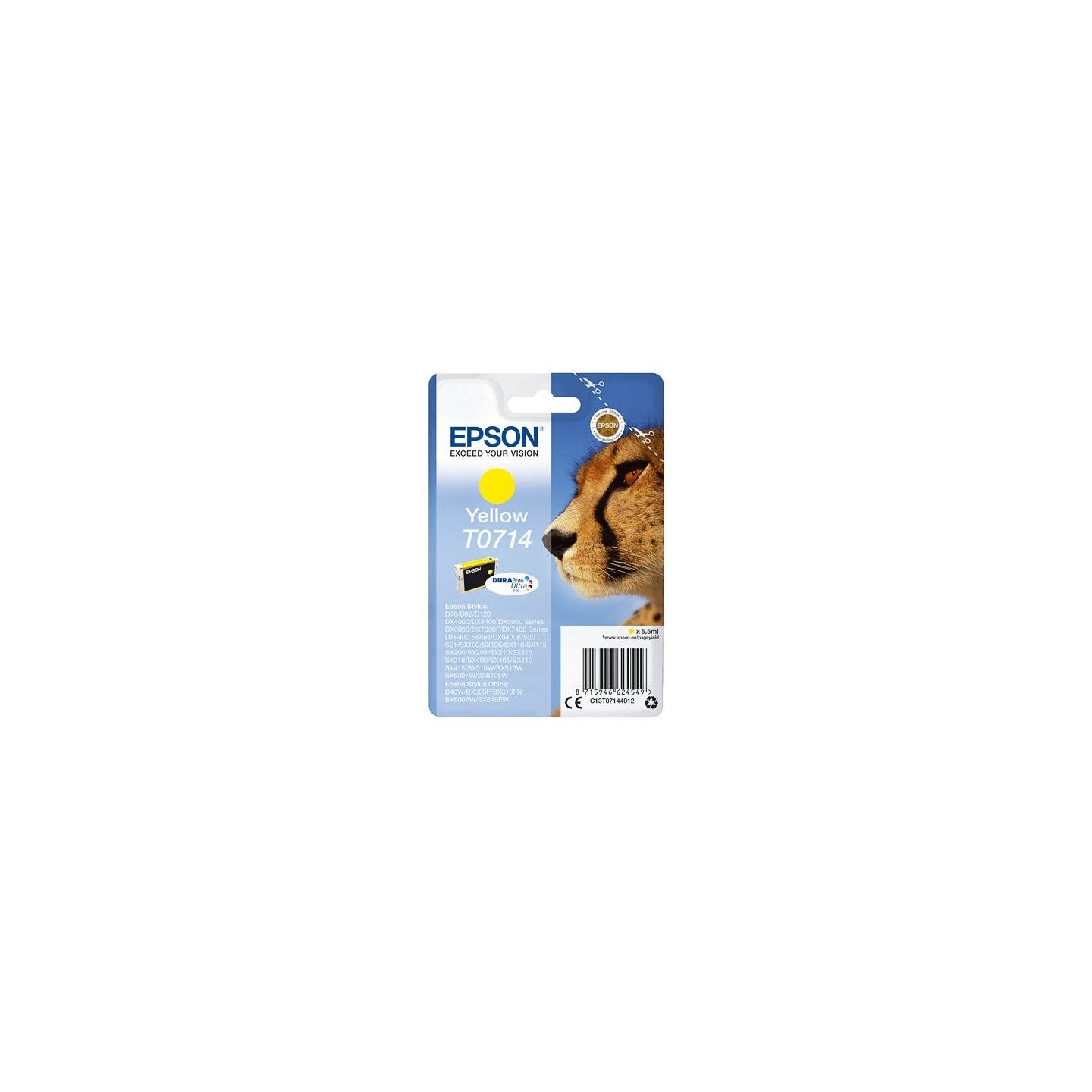 Cartouche d'encre jaune Epson pour Stylus DX6050 / 4000 / 5000, Toner Express : achat en ligne de Cartouche d'encre jaune Epson 