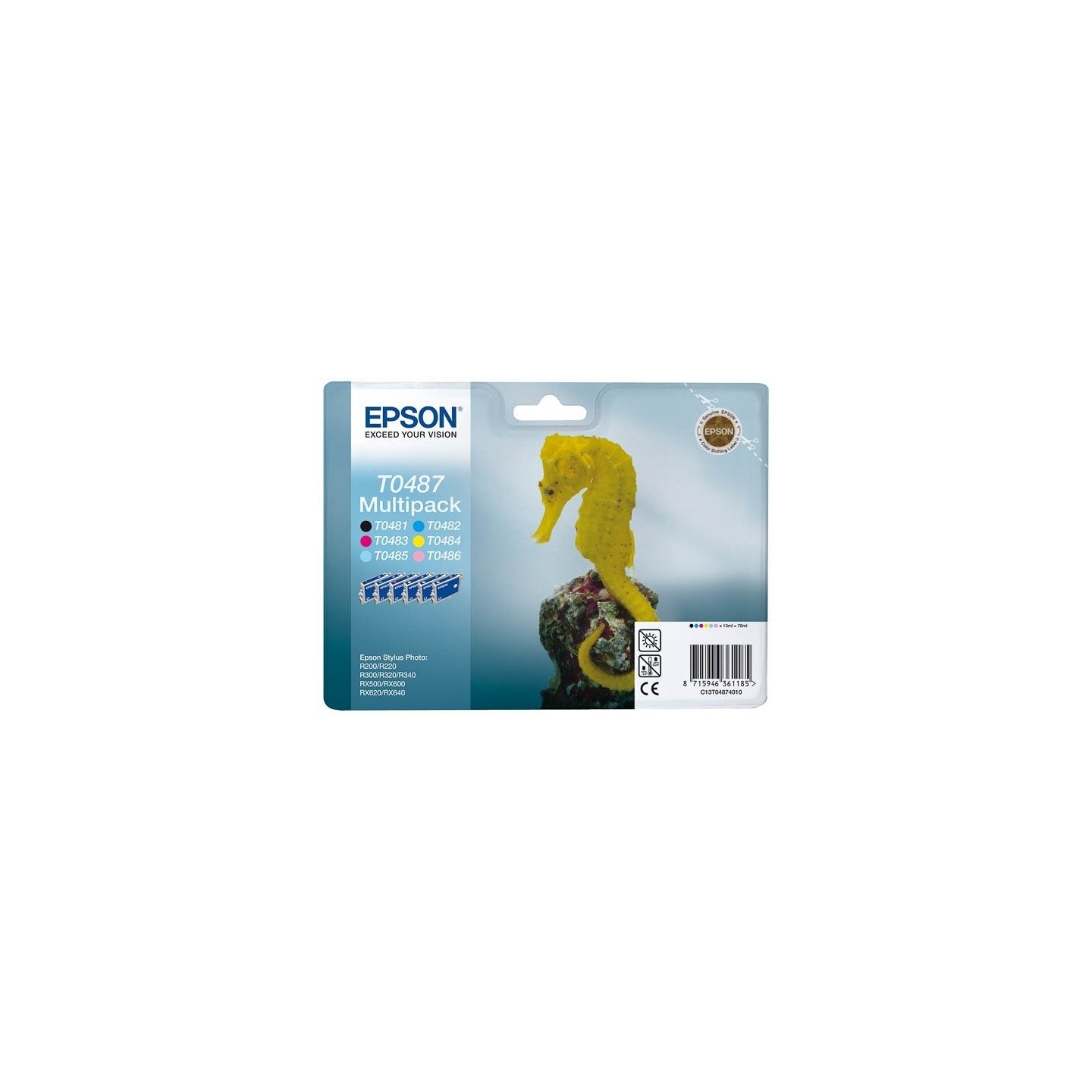Multipack 6 cartouches Epson R200/R300...(T0487)