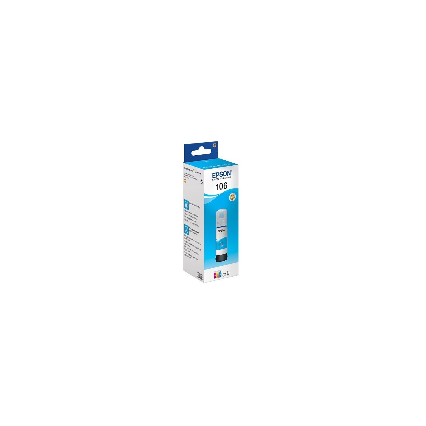 Cartouche Cyan Epson pour EcoTank ET-7700 (N°106)