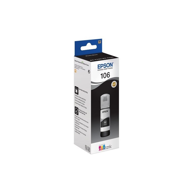 Cartouche Noir Epson pour EcoTank ET-7700 (N°106)