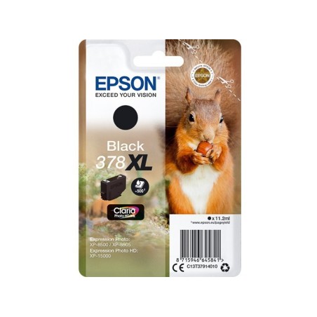 Cartouche Noir XL Epson pour Expression Premium XP8500- XP8505 ... - (n°378XL - Ecureuil) 