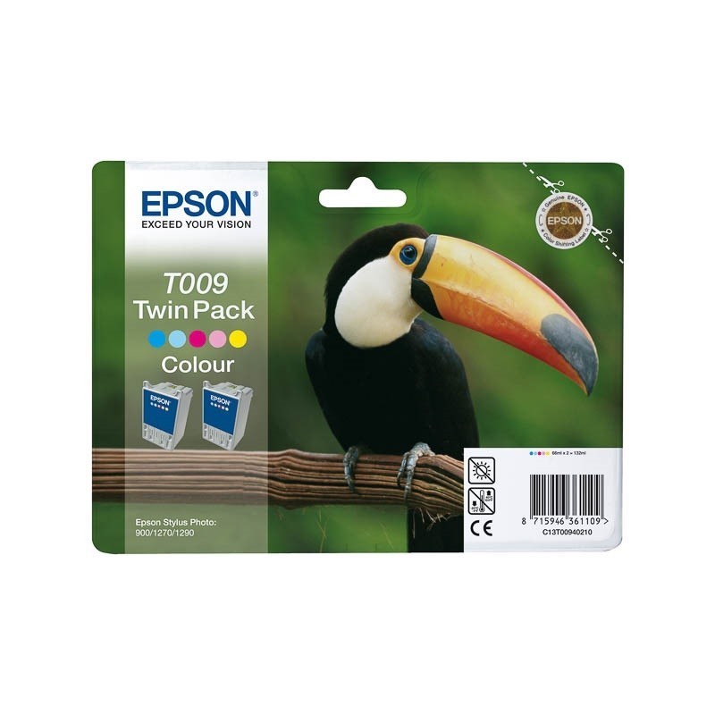 Double pack cartouche Encre 5 Couleurs EPSON (T009), Toner Express : achat en ligne de Double pack cartouche Encre 5 Couleurs EP